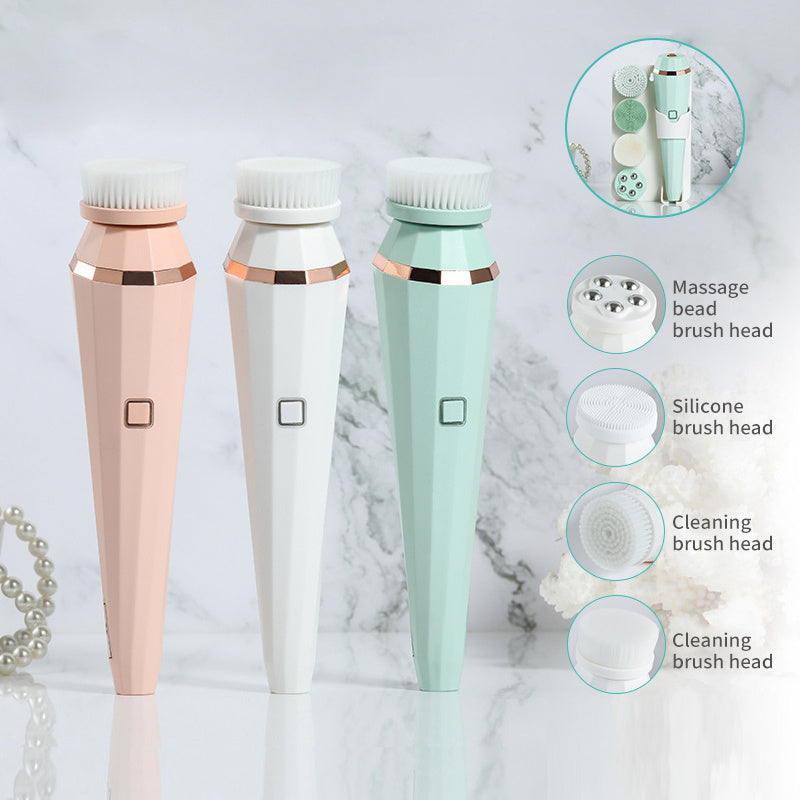 4 In 1 USB Rechargeable Facial Cleansing Brush